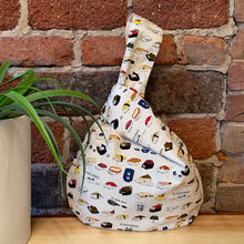Load image into Gallery viewer, Handmade Japanese Knot bag -Sushi Neko *Size M*