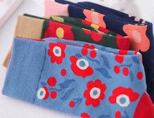 Load image into Gallery viewer, Crew Socks | Mismatched Socks - Flowers Blue