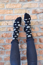 Load image into Gallery viewer, Cozy and Warm | Wool Socks | Cats and fish Black