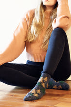 Load image into Gallery viewer, Cotton Socks | Snowy Forest | Blue