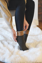 Charger l'image dans la galerie, Chaussettes en laine et bord souple | Brun