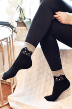 Load image into Gallery viewer, Cozy and Warm | Wool Socks | Black Cat