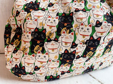 Load image into Gallery viewer, Handmade Japanese Knot bag - Maneki-neko *Size M*