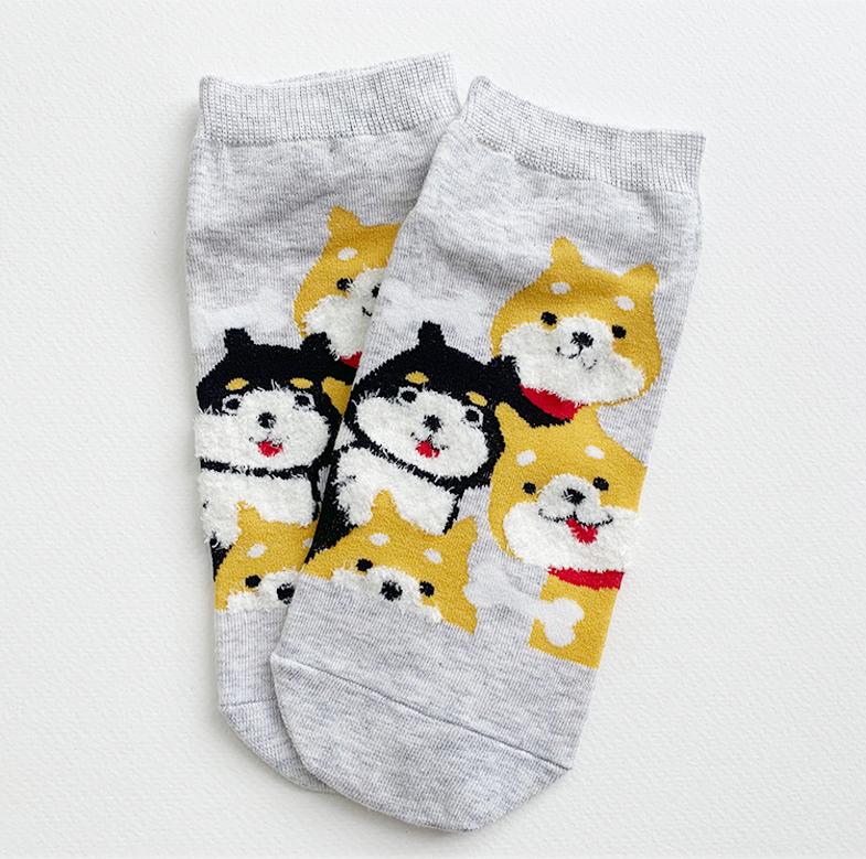 kawaii cute socks dog ankle socks cotton