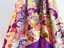 Load image into Gallery viewer, *Handmade* Origami bag | Market bag | Chrysanthemum (Purple)
