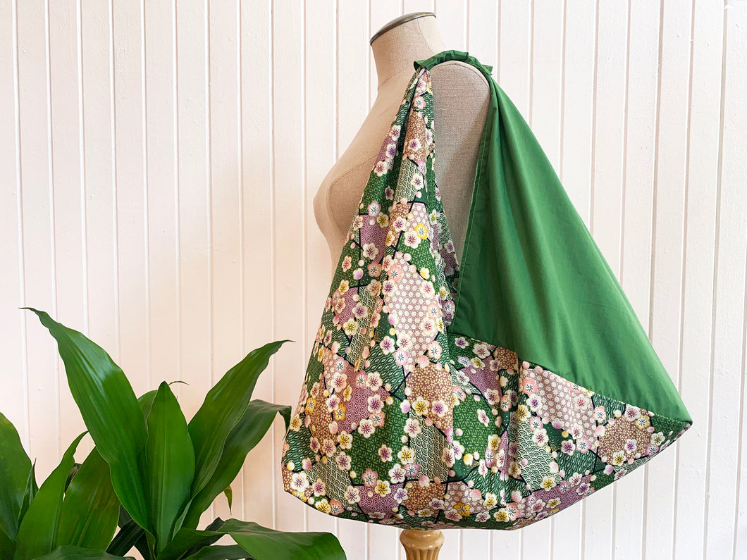 *Handmade* Origami bag | Market bag | Sakura (Green)