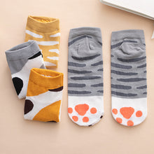 Load image into Gallery viewer, cat paws ankle socks cotton socks
