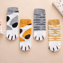 Load image into Gallery viewer, cat paws ankle socks cotton socks