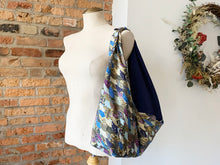 Load image into Gallery viewer, *Handmade* Origami bag | Market bag | Seigaiha (Navy)

