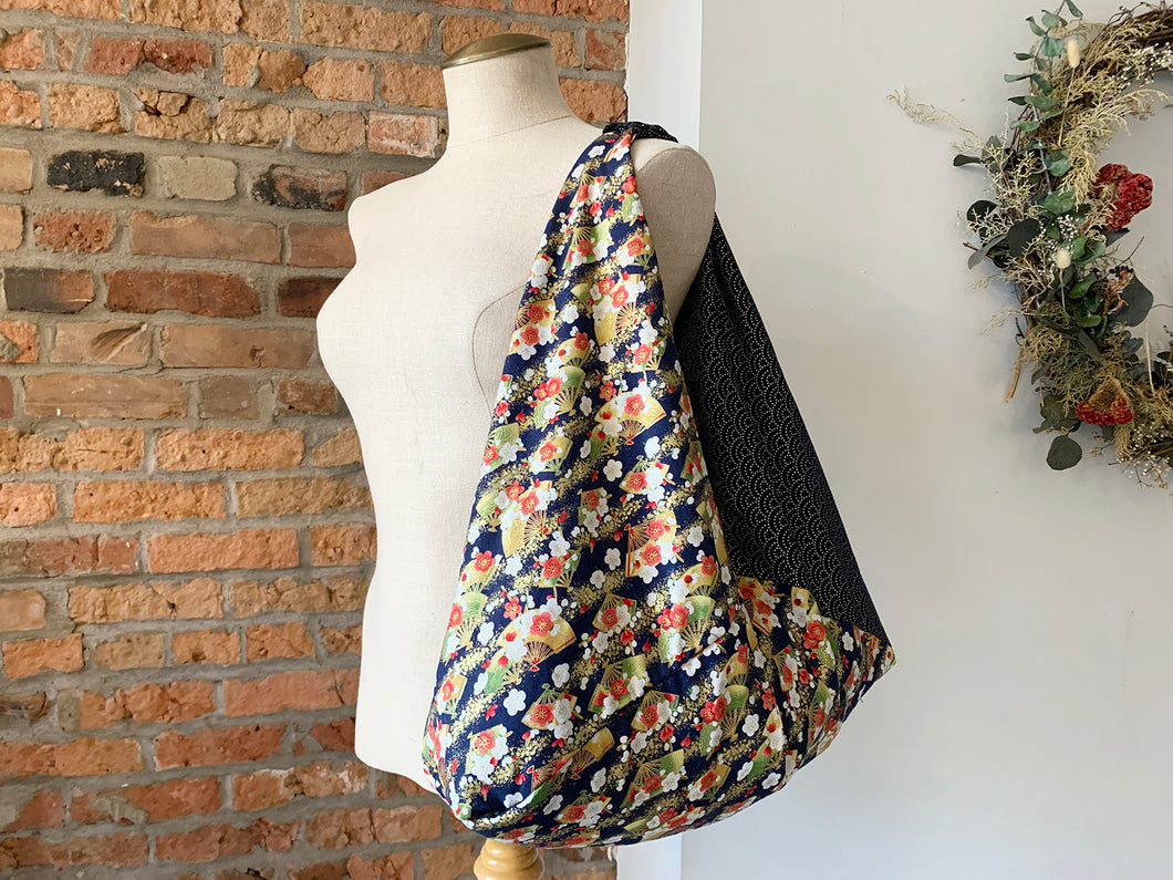 *Handmade* Origami bag | Market bag | Seigaiha x Sensu