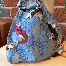 Load image into Gallery viewer, Handmade Japanese Knot bag - Koi Blue *Size S*