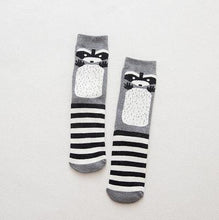 Load image into Gallery viewer, raccoon socks winter cozy socks
