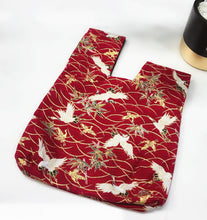 Load image into Gallery viewer, Handmade Japanese Knot bag - Crane Red *Size S*

