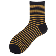 Load image into Gallery viewer, Crew Socks | Yellow Stripes | Cotton