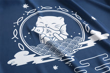 Load image into Gallery viewer, cat anime kimono shirt