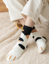Load image into Gallery viewer, cat paws room socks warm and cozy