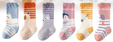 Load image into Gallery viewer, 3 Pack Kids' Socks | non skid | Bear + fox