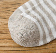 Load image into Gallery viewer, Crew Socks | Cotton | Beige Stripes