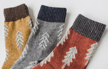 Load image into Gallery viewer, Holiday Special | Wool Socks | Pine Tree (Yellow)
