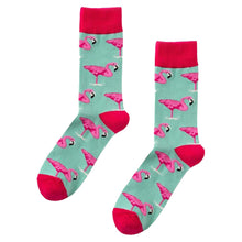 Load image into Gallery viewer, Crew Socks | Funky Socks - Flamingo (Pink)
