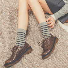 Load image into Gallery viewer, Cozy and Warm | Wool Socks | Grey Stripes