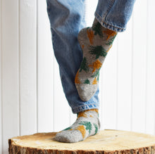Load image into Gallery viewer, Cotton Socks | Snowy Forest | Grey