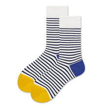 Load image into Gallery viewer, Crew Socks | French Stripes | Blue