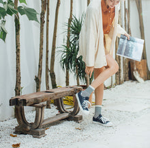 Load image into Gallery viewer, Crew Socks | White Stripes | Cotton