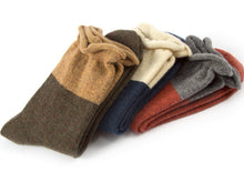 Charger l'image dans la galerie, Chaussettes en laine et bord souple | Brun