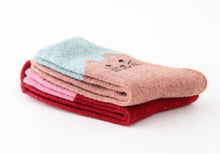 Load image into Gallery viewer, Cozy and Warm | Wool Socks | Pink Cat