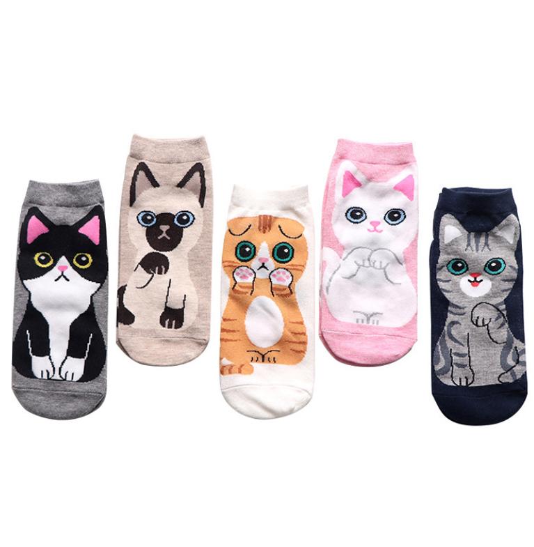 kawaii cute socks cat ankle socks