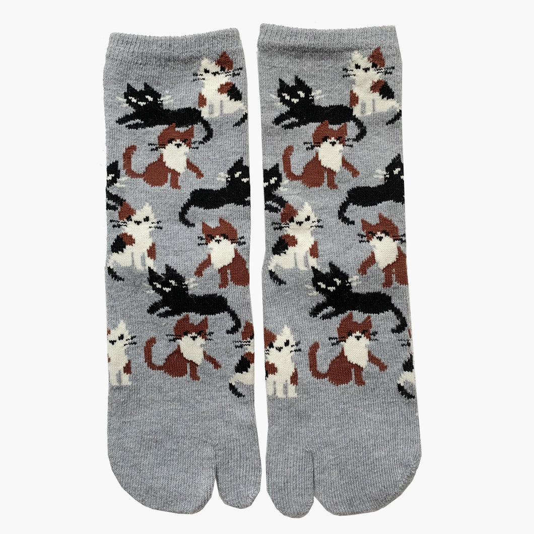 Japanese Tabi Socks | Cats (Wool)