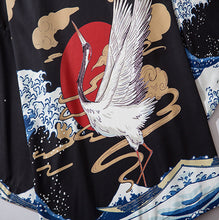 Load image into Gallery viewer, Cranes x Waves Kimono Shirt | Anime Kimono

