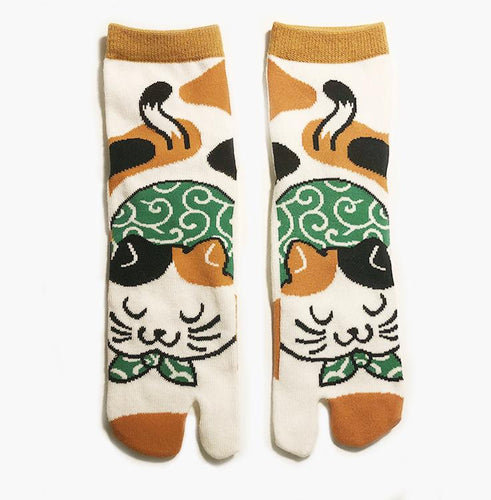 cat tabi socks toe socks Japanese design cotton