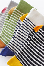 Load image into Gallery viewer, Crew Socks | French Stripes | Blue