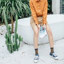 Load image into Gallery viewer, Crew Socks | Yellow Stripes | Cotton