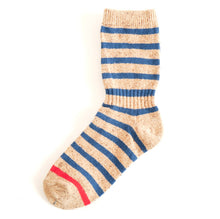 Load image into Gallery viewer, Crew Socks | Cotton | Blue Stripes
