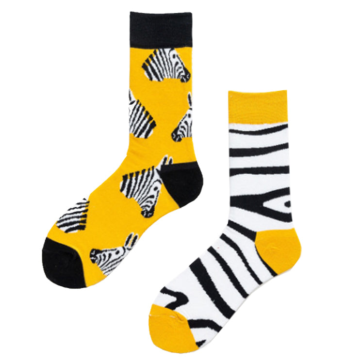 Crew Socks | Mismatched Socks - Zebras