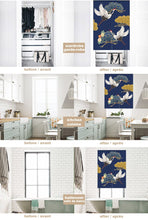Load image into Gallery viewer, Noren | Curtain | Wall Hanging | Cranes Blue - novmtl
