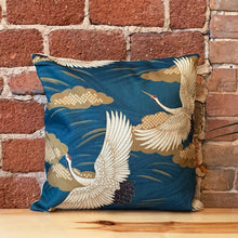 Load image into Gallery viewer, Square Toss Cushion Cover | Cranes Green
