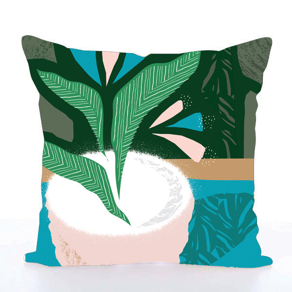 Square Toss Cushion Cover | Plant
