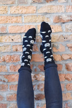 Load image into Gallery viewer, Cozy and Warm | Wool Socks | Cats and fish Black
