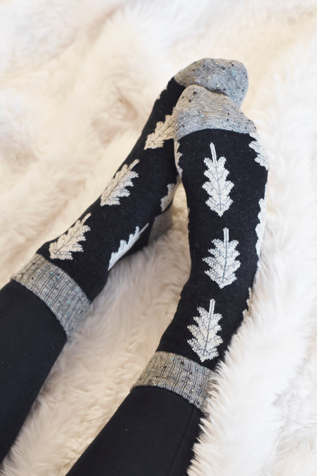 Holiday Special | Wool Socks | Pine Tree (Dark Grey)