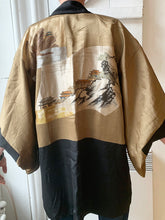 Load image into Gallery viewer, Men&#39;s Vintage Haori/Kimono Black 1960s
