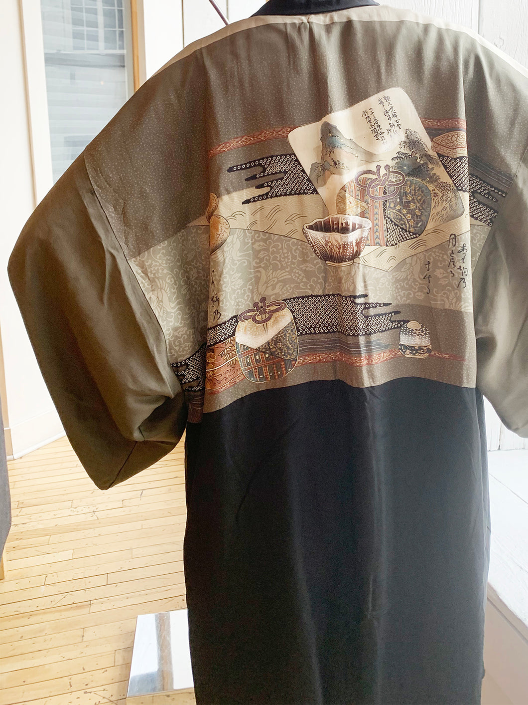 Men's Vintage Haori/Kimono Green 1980s
