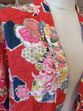 Load image into Gallery viewer, New Arrival - Kimono Shirt Red Floral
