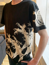 Load image into Gallery viewer, Tiger &amp; Dragon embroidery T-Shirt (Black)
