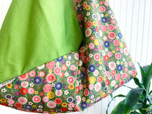 Load image into Gallery viewer, *Handmade* Origami bag | Market bag | Chrysanthemum (Green)
