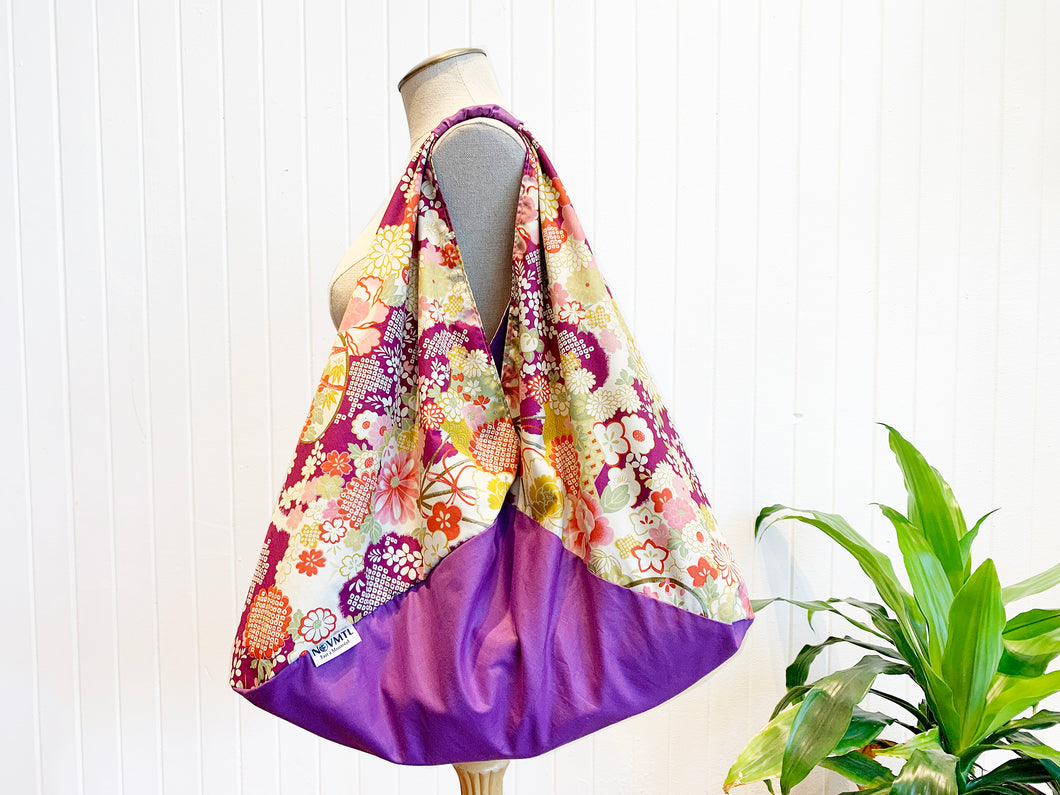 *Handmade* Origami bag | Market bag | Chrysanthemum (Purple)