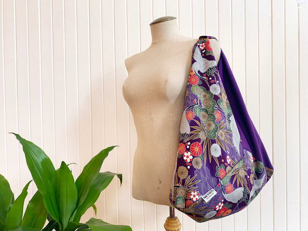 *Handmade* Origami bag | Market bag | Crane (Purple)